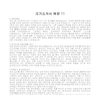 자기소개서 예문 11 자기소개서 예문 11